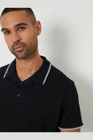 Threadbare Contrast Revere Collar 100% Cotton Polo Shirt medium
