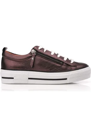 Moda In Pelle FILICIAN CHUNKY LEATHER TRAINER WITH ZIP AND LACE-UP CLOSURE AU 5 (EU 36)
