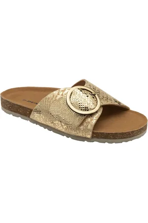Dunlop Gold Leather Footbed Mules AU 5 (EU 36)