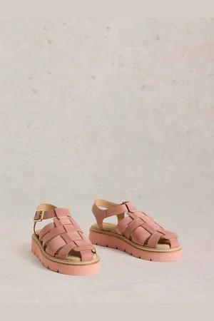 White Stuff Pink Chunky Fisherman Sandals AU 10 (EU 41)