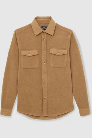 Reiss Demari Twin-Pocket Overshirt With Wool XL