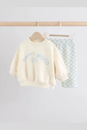 Next Blue Checkerboard Baby Sweatshirt And Leggings Set 2 Piece 12