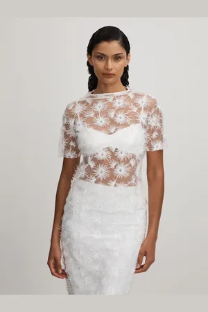 Anna Quan Sheer Applique Top AU 12