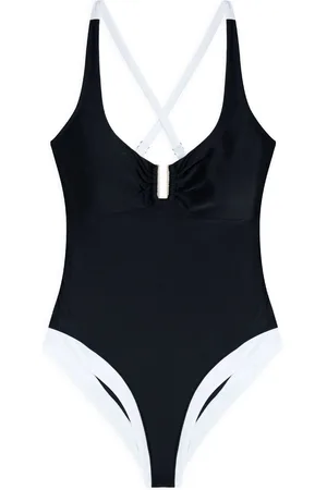 Chelsea Peers Black Illusion Cross Back Swimsuit 16