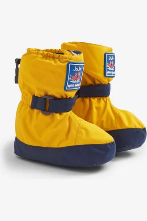 JoJo Maman Bébé Mustard Yellow Waterproof Fleece Lined Baby Booties Upto 6 Months (50