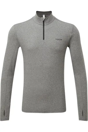 Tog 24 Light Grey Snowdon Thermal Quarter Zip Saga T-Shirt M