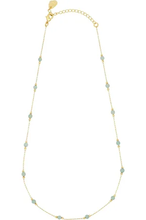 ESTELLA BARTLETT Gold Tone Amazonite Paperlink Luck Necklace One