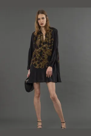 Religion Mini Twist Dress With Large Placement Prints AU 10