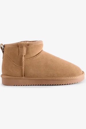 Fat Face FatFace Maeve Tan Brown Mini Boot Slippers AU 7 (EU 38)