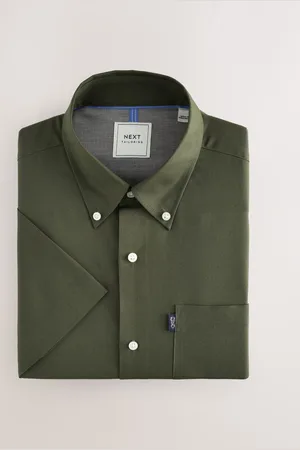 Next Regular Fit Short Sleeve Easy Iron Button Down Oxford Shirt