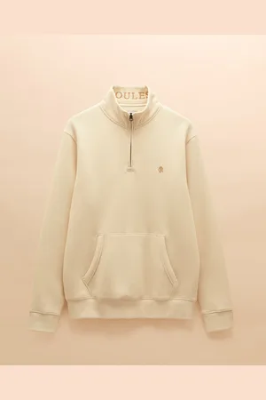 Joules Jenkins Cream Brushed Cotton Quarter Zip Sweatshirt XL