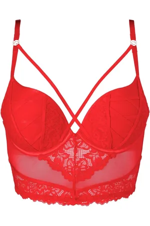 Ann Summers Red Sweet Surrender Lace & Mesh Padded Corset 12 B-C