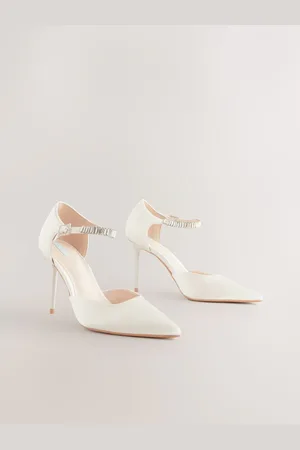 Next Forever Comfort Wedding Point Toe Jewel Ankle Strap Bridal Heels AU 6.5 (EU 37.5)
