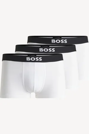 HUGO BOSS ONE White Logo Boxer Trunks 3 Pack L