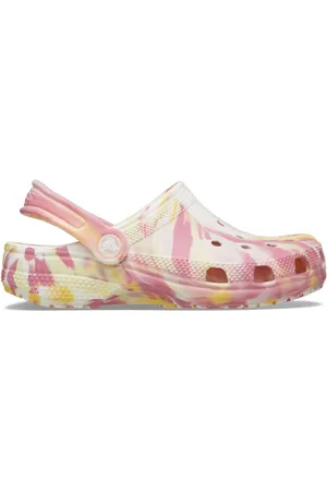 Crocs Pink Kids Marble Clogs AU 2 (EU 34.5)