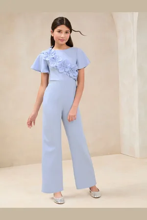 Lipsy London Blue 3D Corsage Jumpsuit (5-16yrs) 13 Years (158cm)