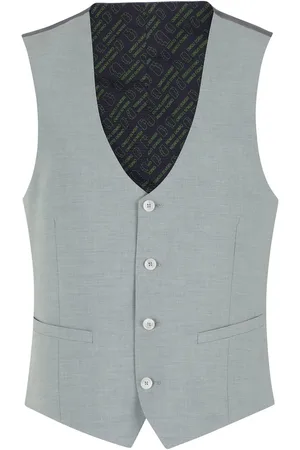 Remus Green Slim Slim Fit Stretch Waistcoat 40