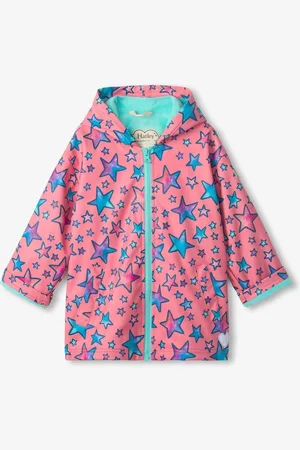 Hatley Pink Watercolour Doodles Zip Up Rain Jacket 3 Years (98cm)