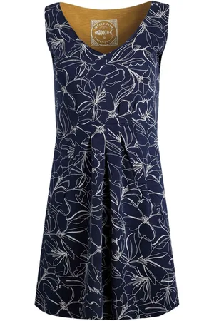 Weird Fish Blue Indus Printed Jersey Tunic AU 10