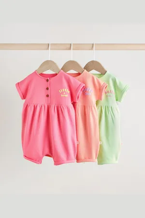 Next Multi Bright Colour Baby Rompers 3 Pack 9