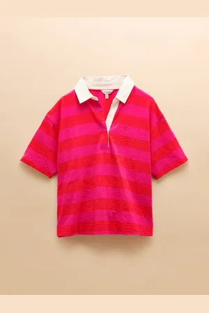 Joules Leighton Short Sleeve Cotton Slub Rugby Top AU 26