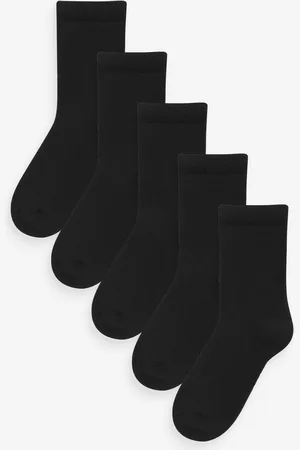 Next Black Warm Thermal Cotton Rich Socks 5 Pack 9-12 Jnr