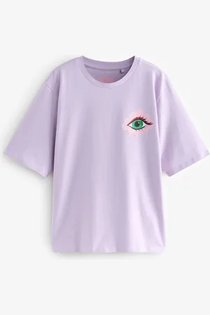 Eleanor Bowmer Oversized Lilac Purple Angel Numbers 100% Cotton T-Shirt small