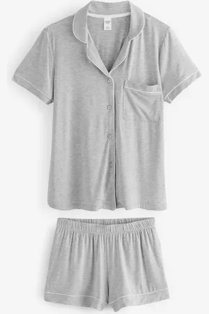Chelsea Peers Grey TENCEL Modal Short Button Up Pyjamas Set AU 24