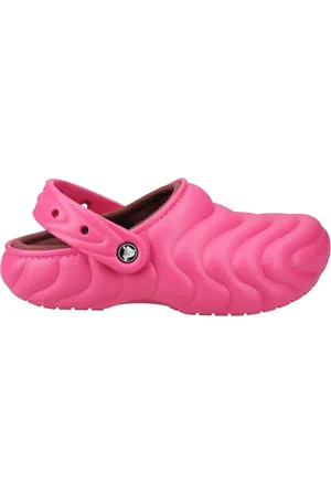 Crocs Pink Classic Lined Overpuff Clogs AU 8 (EU 39)