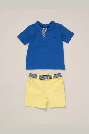 Little Gent Polo Shirt and Belted Shorts Outfit Set 7 Years (122cm)