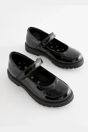 Next Wide Fit (G) School Leather Chunky Mary Jane Shoes AU 2 (EU 34.5)