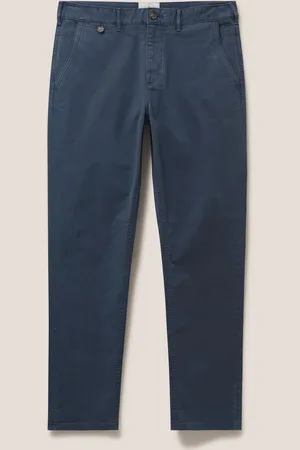 White Stuff Blue Sutton Organic Chino Trousers 30W x 31L (UK 30 R)