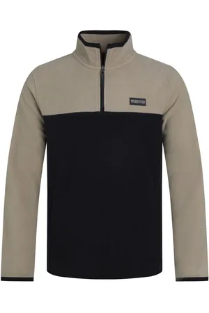 Weird Fish Black Tristan Colour Block Micro Fleece XL