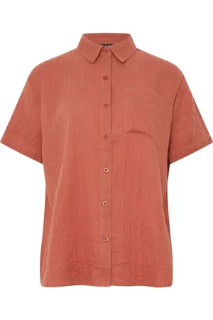 Long Tall Sally Cheesecloth Short Sleeve 100% Cotton Shirt AU 12 Tall