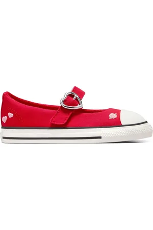 Converse Red Infant Hearts Chuck Taylor Dainty Mary Jane Trainers AU 5 (EU 21)