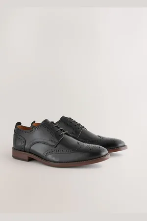 Next Standard Fit Leather Contrast Sole Brogue Shoes AU 11 (EU 45)