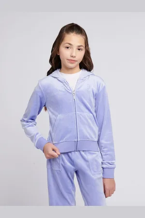 Juicy Couture Lilac Girls Tonal Velour Zip Up Hoodie 7