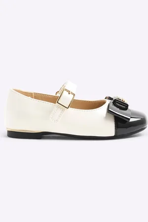 River Island Girls Mono Bow Ballet Shoes AU 4 (EU 20.5)