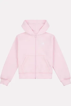 New Balance Red Small Girls Brush Back Logo Zip Hoodie 12