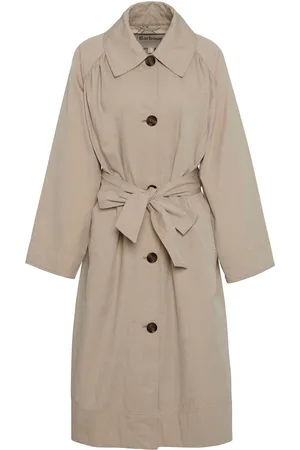 Barbour Natural Garbo Showerproof Trench Coat AU 10