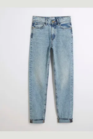 River Island Blue Mom High Rise Sculpt Jeans AU 10 R