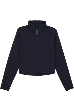 Converse Black Black Half Zip Long Sleeve Sweatshirt XS