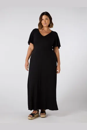 Live Unlimited London Petite V-Neck Jersey Maxi Dress AU 26