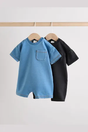 Next Denim Baby Rompers 2 Pack 7480cm