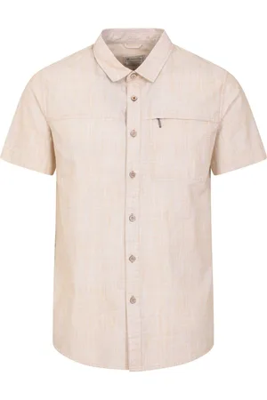 Mountain Warehouse Mens Coconut Slub Texture Short Sleeve 100% Cotton Shirt XL