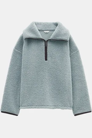 Hush Puppies Grey Grey Fleece Half Zip Sweatshirt L-XL