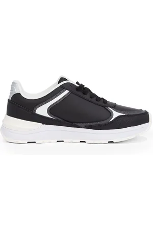 Tommy Hilfiger Black Casual Fashion Leather Runner Trainers AU 9 (EU 41)