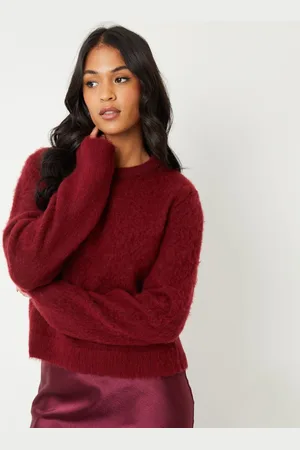 Threadbare Red Brushed Knitted Jumper AU 14