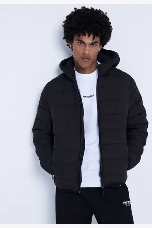 River Island Black Quilted Hooded Coat XS