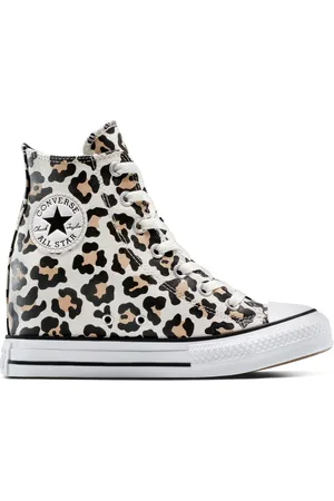 Converse Black Chuck Taylor Leopard Wedge Trainers AU 8 (EU 40)
